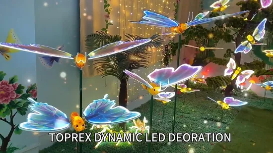 Toprex Outdoor Waterproof Decorative Lighting Christmas Garden Butterfly Moving Wings with LED Lights 