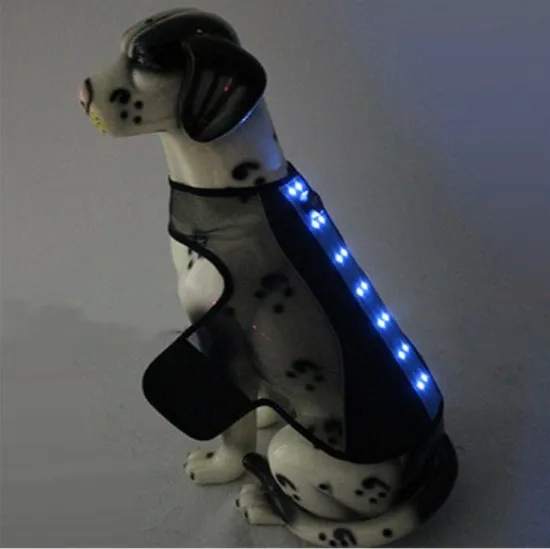 Quality Velcr0 Closure Flash Lighting Dog Vest LED Pet Clothes 