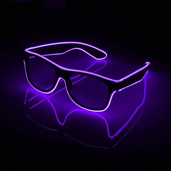 Beautiful Rice Nail Light Glasses LED Flash Glasses EL Cold Light Glasses Nightclub Bungee Performance Props 