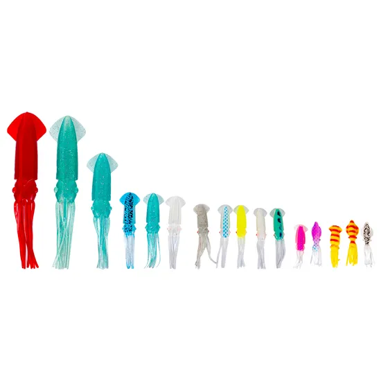Squid Soft Plastic Luminous Octopus Trolling Fishing Lure 