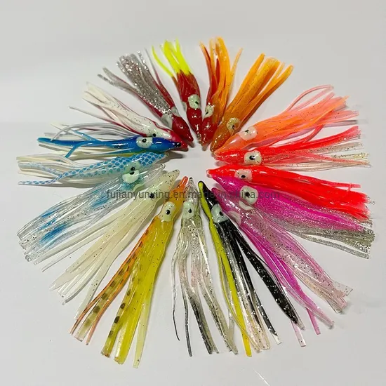 Soft Plastic Octopus Skirts Fishing Lure Luminous Squid Lure 