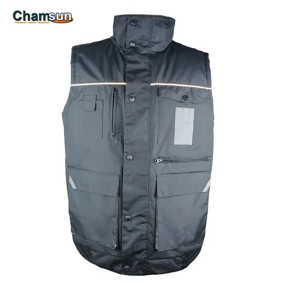 Men′s LED Safety Vests Sleeveless Bodywarmer Bomber Jacket 