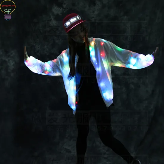 LED Jacket Lovers Baseball Clothes Colorful Night 
