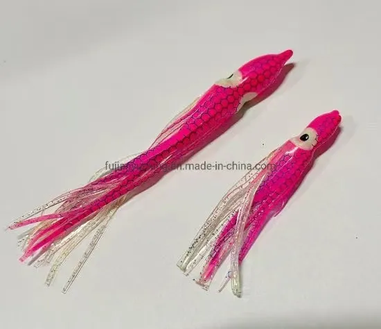 Luminous Squid Lure Soft Plastic Octopus Skirts Fishing Lure 