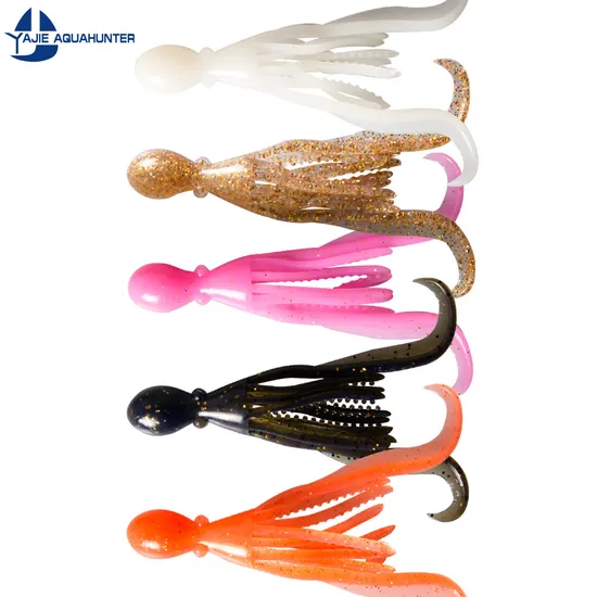 TPE Bionic Octopus Soft Bait UV Luminous Fishing Squid Skirts Octopus Assist Artificial Soft Plastic Lure 