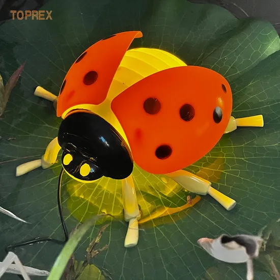 Toprex Ladybug Night Light Toy with Glowing Wings Detachable Animated Insect Toy for Kids Room Decor Playtime Fun 