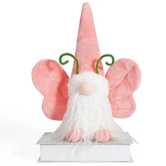 Wholesaler Spring Faceless Doll Decorations with Glowing Hat Easter Butterfly Dwarf Gnomes 