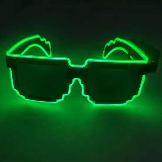 Cool Mosaic EL Wireless Luminous Glasses Bundy Luminous LED Net Red Sunglasses KTV Bar Atmosphere Props 