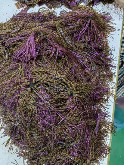 10 Bundles Bright Luminous Fishing Jig Skirt Lures Kit Replacement Fishing Skirts for Spinnerbaits Buzz Baits White with Green Piont 22/44/88 Strands Silicone 